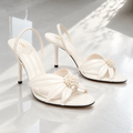 Heeled Sandal with Flower Detail | Imported | 41% OFF