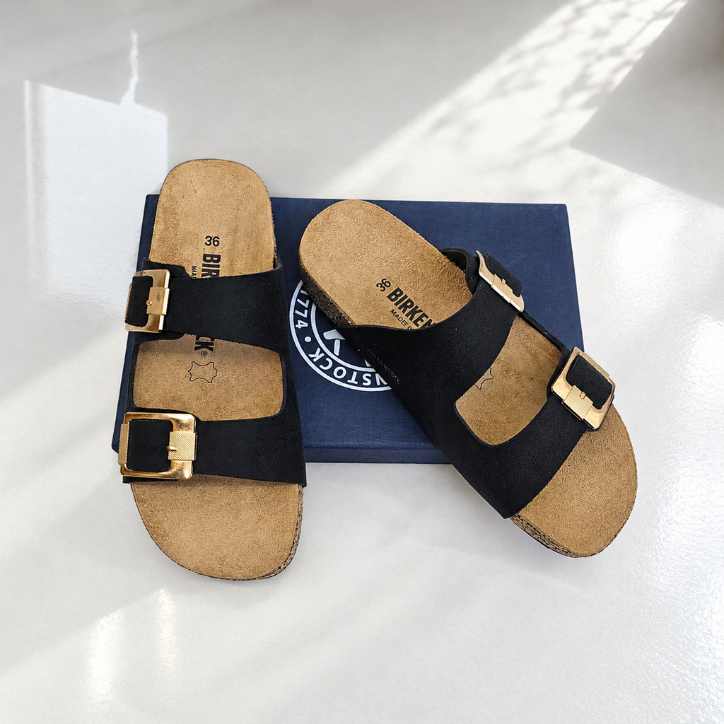 BK Double Buckle Ladies Slides | 22% OFF