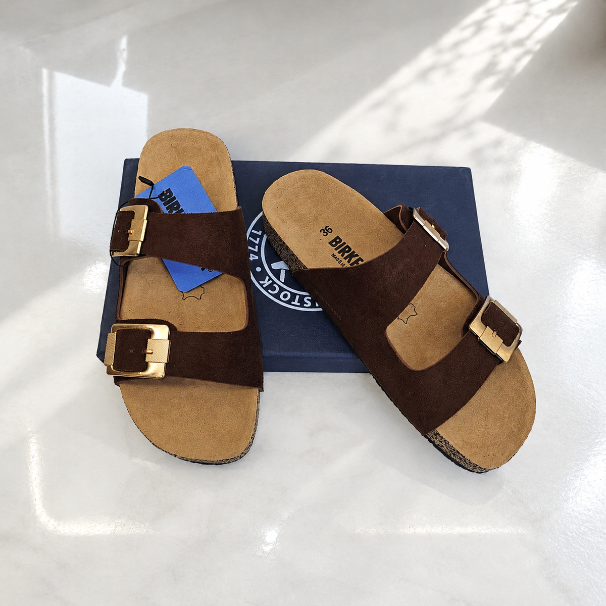 BK Double Buckle Ladies Slides | 22% OFF