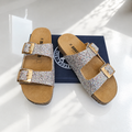 BK Glitter Double Buckle Slides | 22% OFF