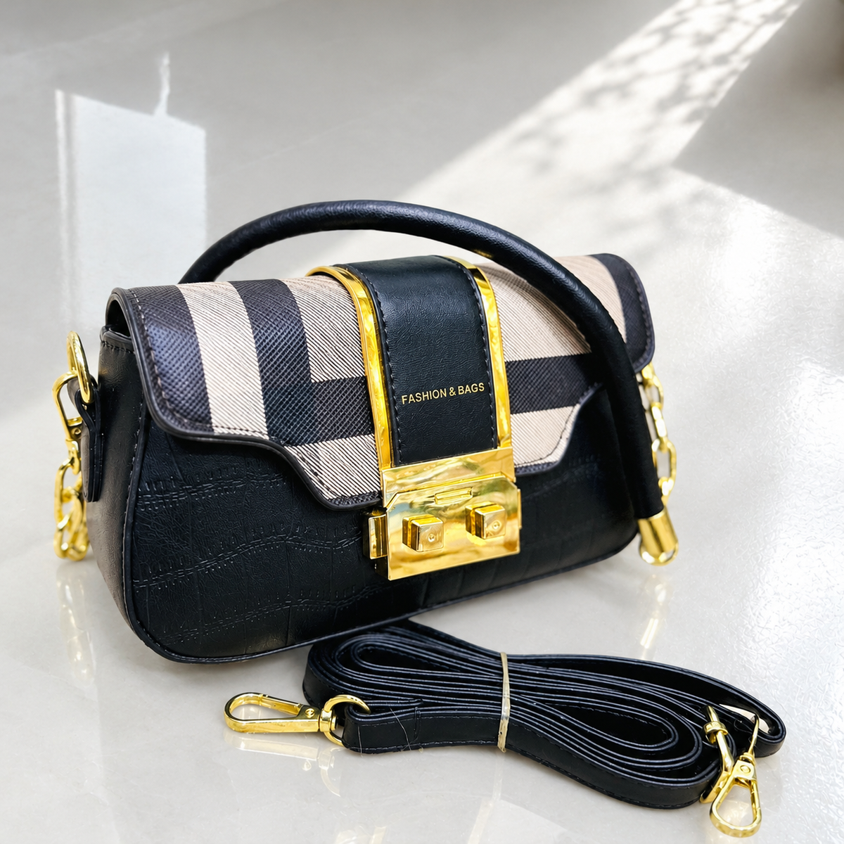 FS Checkered Mini Crossbody Bag | Imported