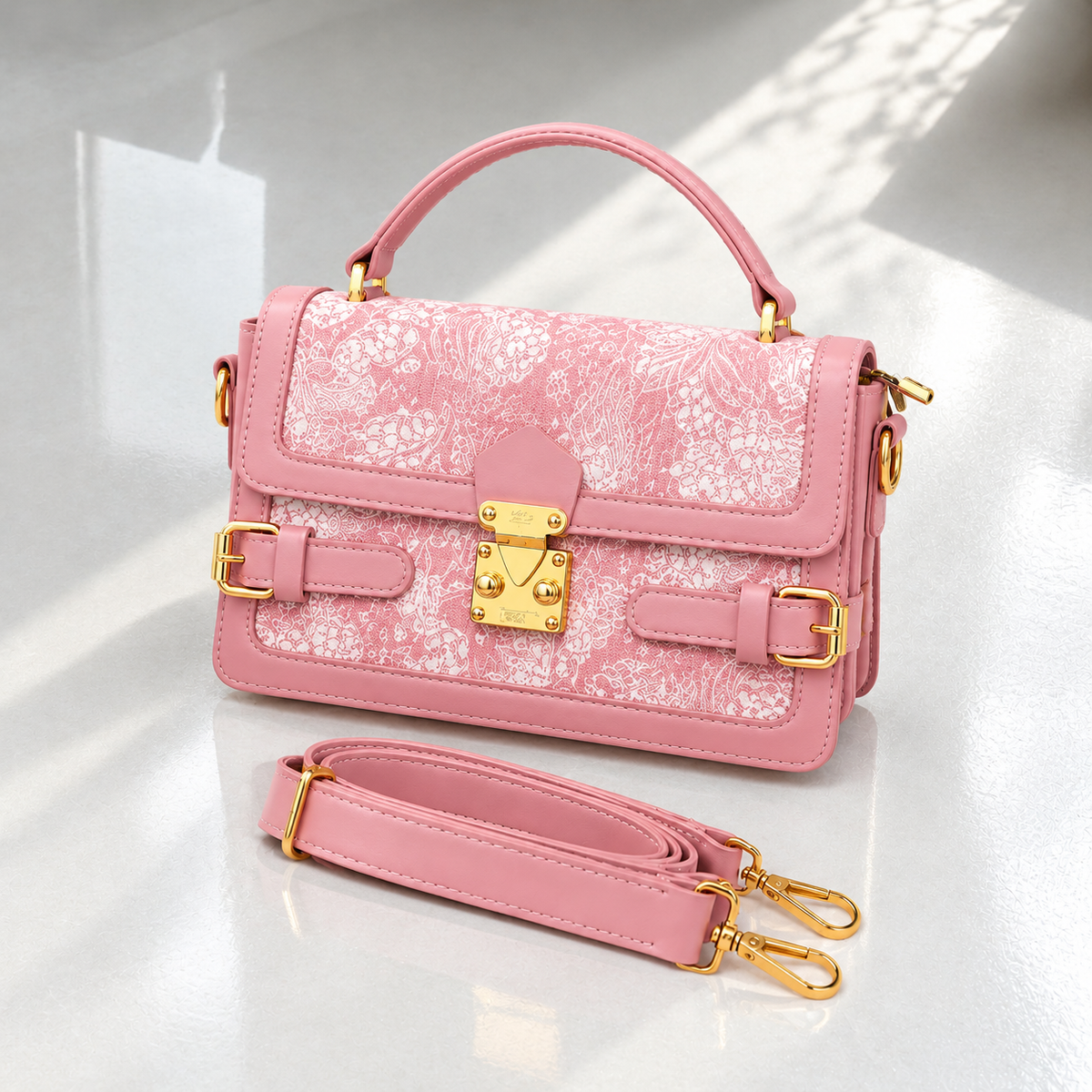 FS Vintage Print Handbag | Imported
