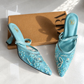 ZA Embroidered Net Heel | 14% OFF