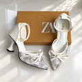 ZA Bow Sequin Heel  | 17% OFF
