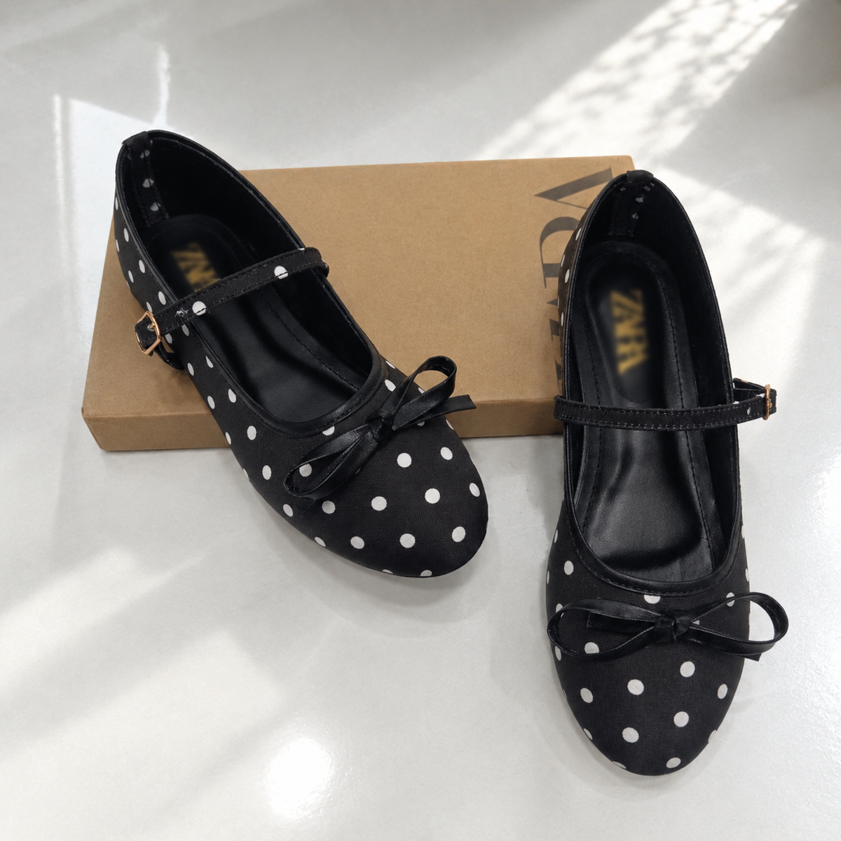 ZA Polka-Dot Mary Jane Ballet Flats | 14% OFF