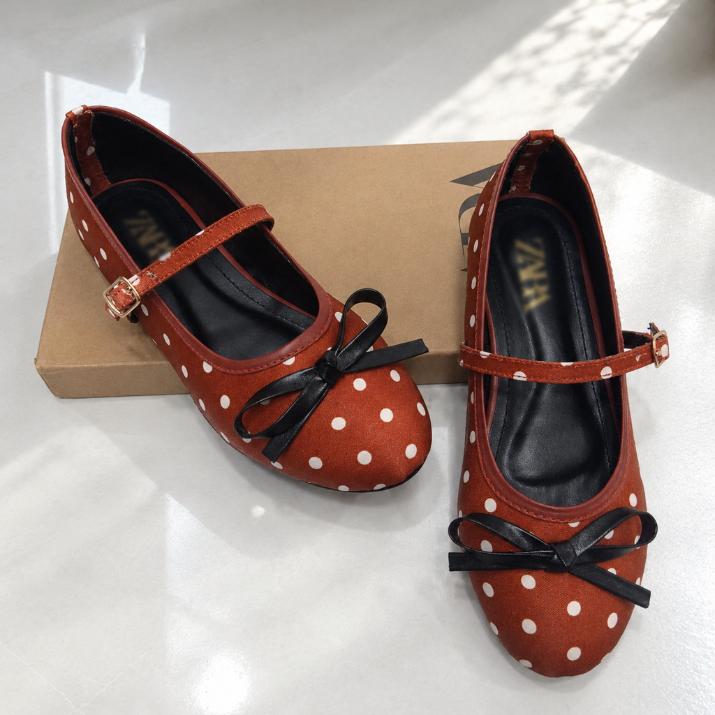 ZA Polka-Dot Mary Jane Ballet Flats | 14% OFF