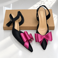 ZA Le Cadeau Satin Slingbacks Heel