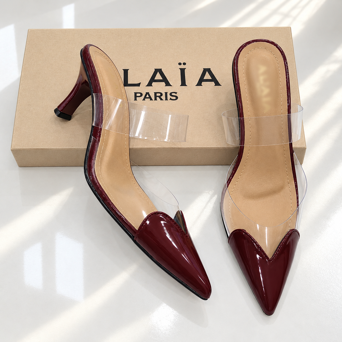 AA Pointed Toe PVC Stiletto Heel | 16% OFF