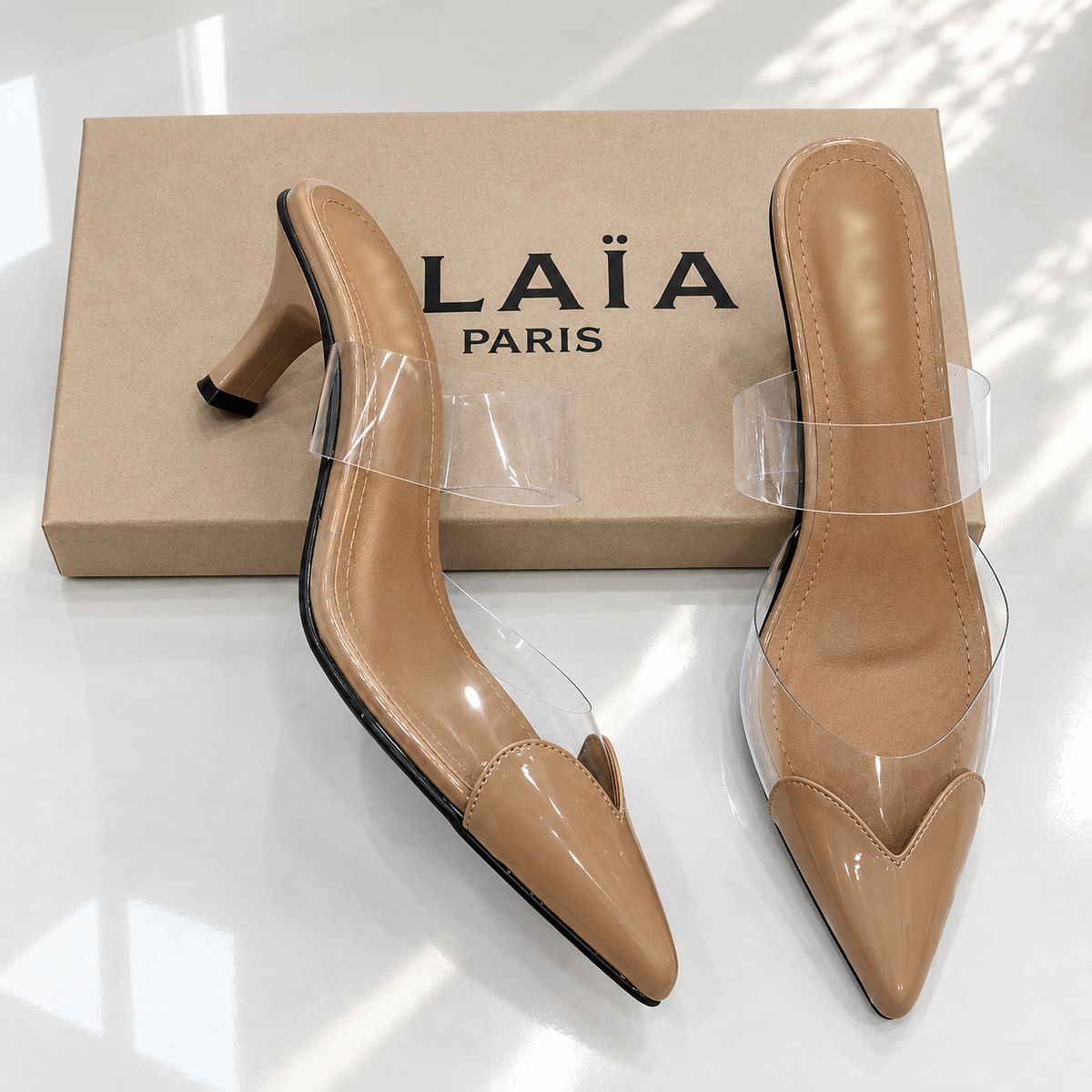 AA Pointed Toe PVC Stiletto Heel | 16% OFF
