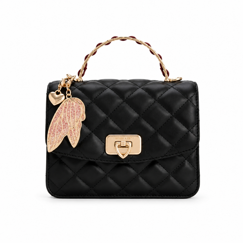 Luna Quilted Charm Crossbody Bag