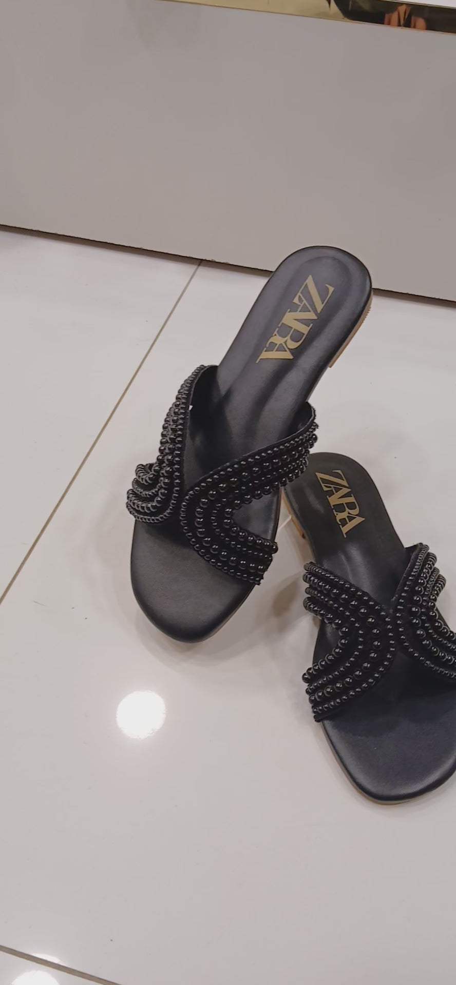 ZA Pearl Embellished Flat