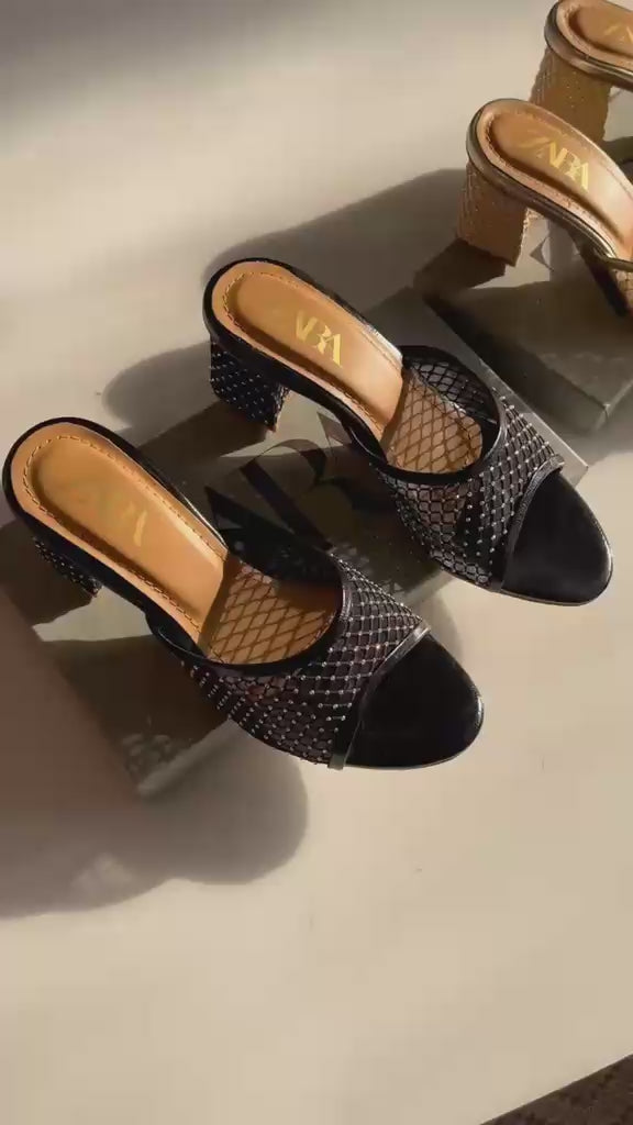 ZA Mesh Block Heel