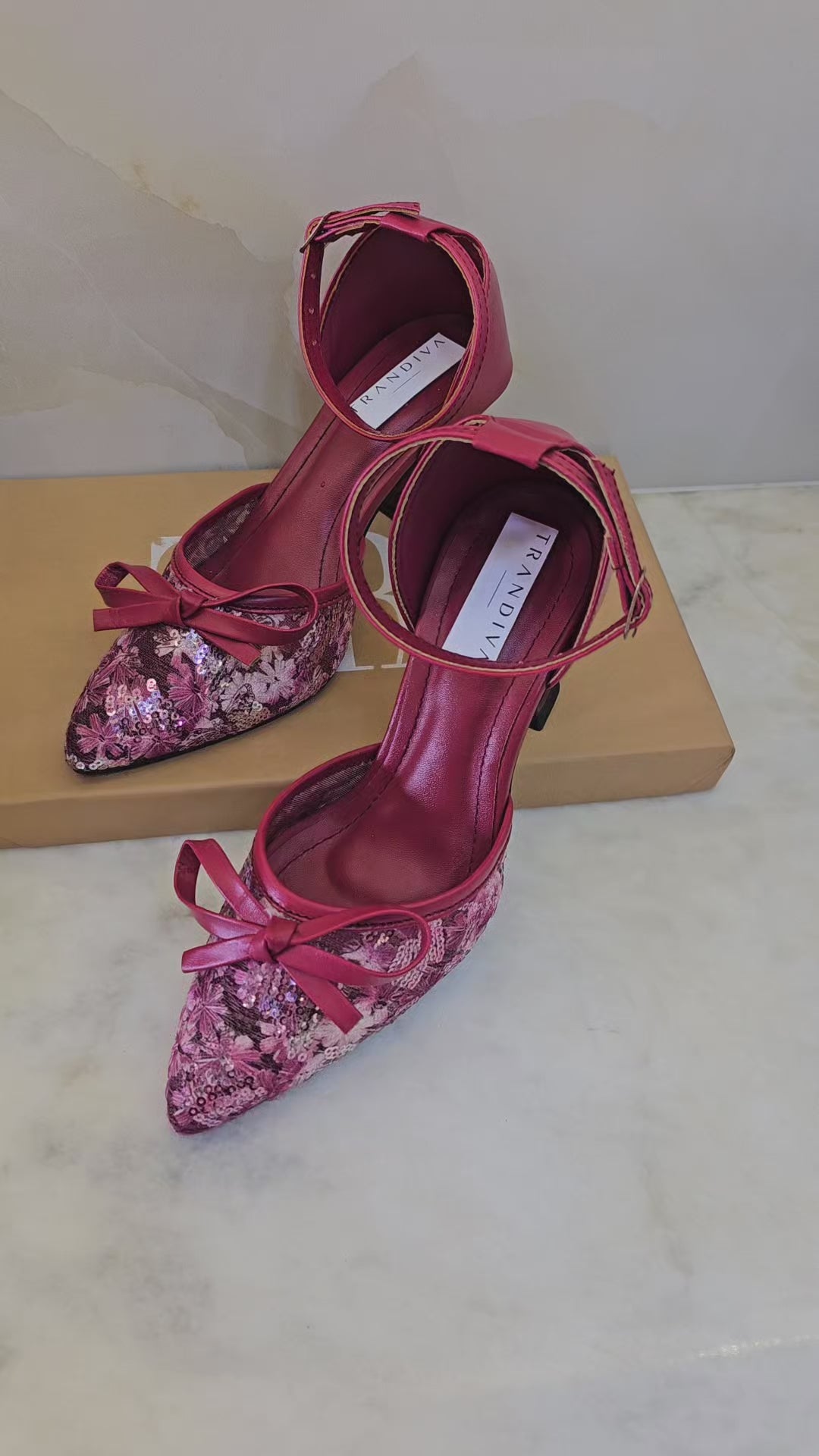 ZA Bow Sequin Heel  | 12% OFF