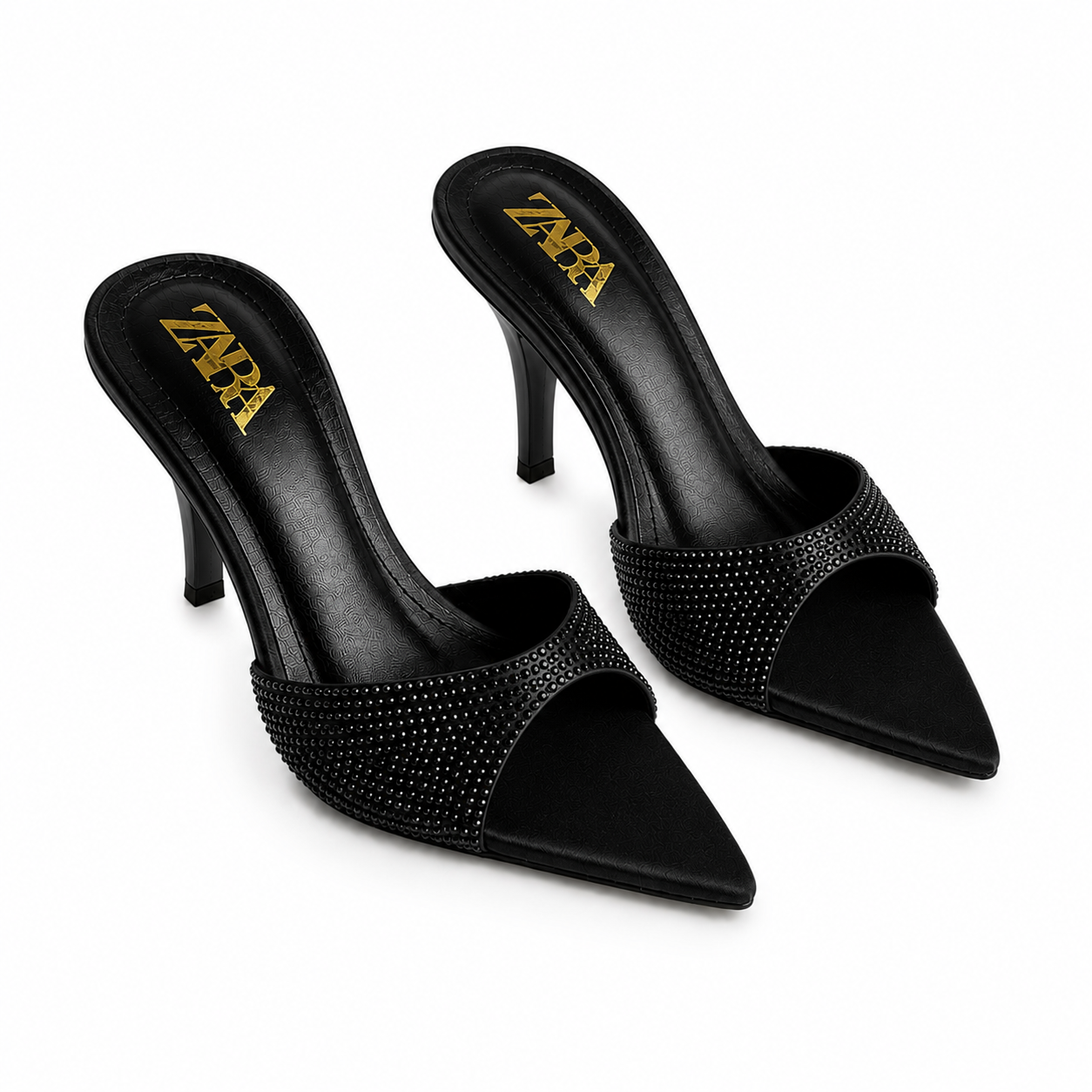 ZA Rhinestone Pointed Heels