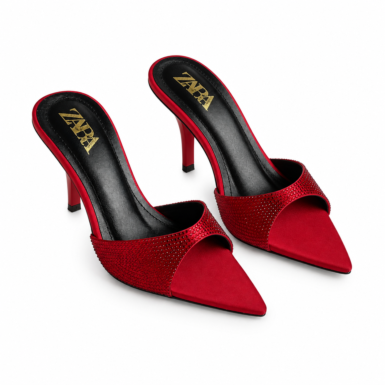 ZA Rhinestone Pointed Heels