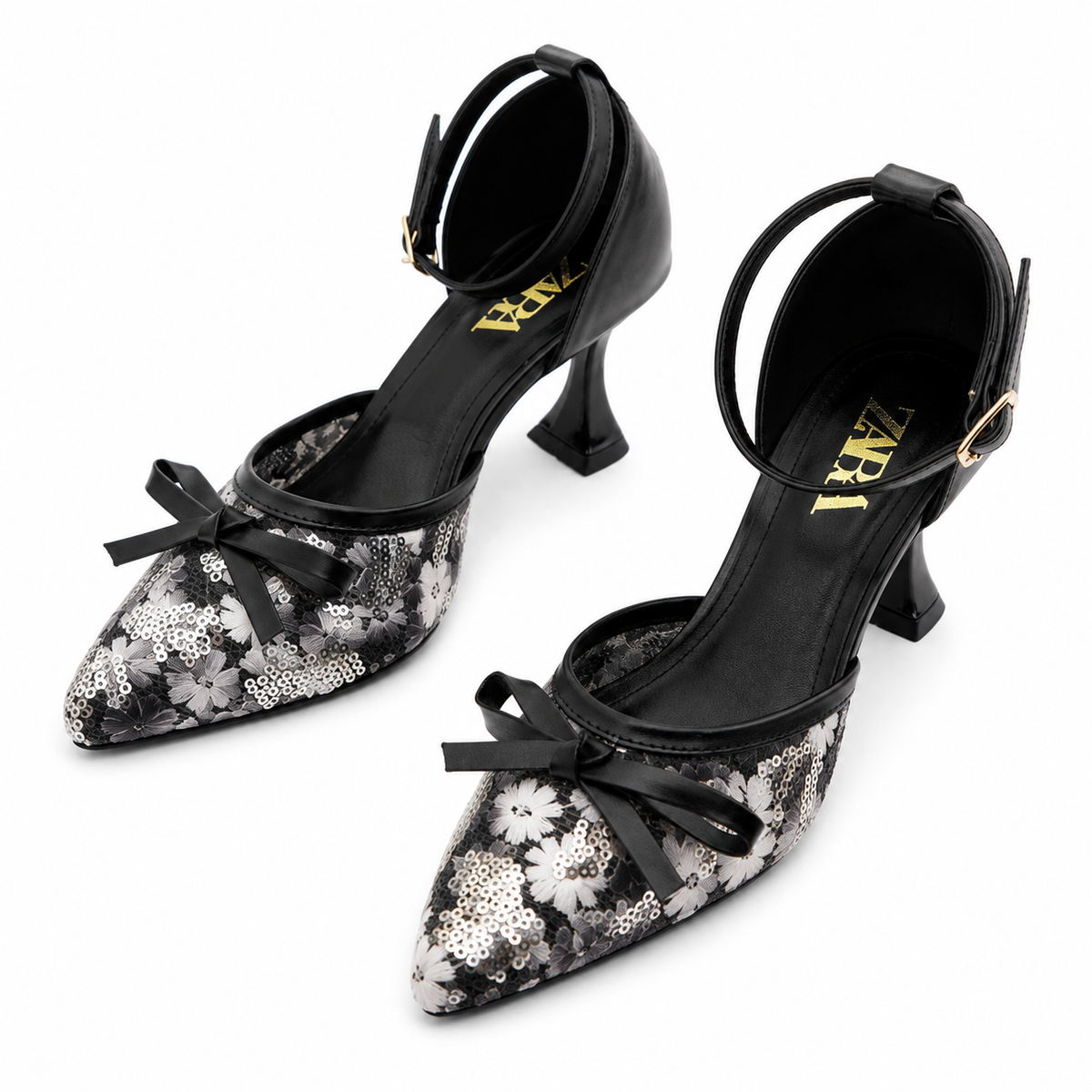 ZA Bow Sequin Heel  | 12% OFF
