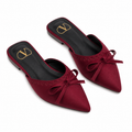 VO Bow Pointed Flat Mule