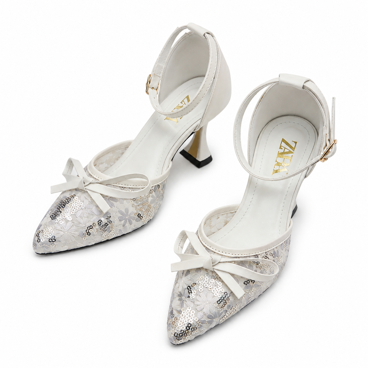 ZA Bow Sequin Heel  | 12% OFF