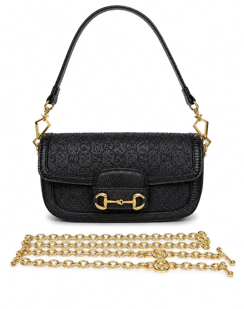 GI Horsebit 1955 crystals small shoulder bag