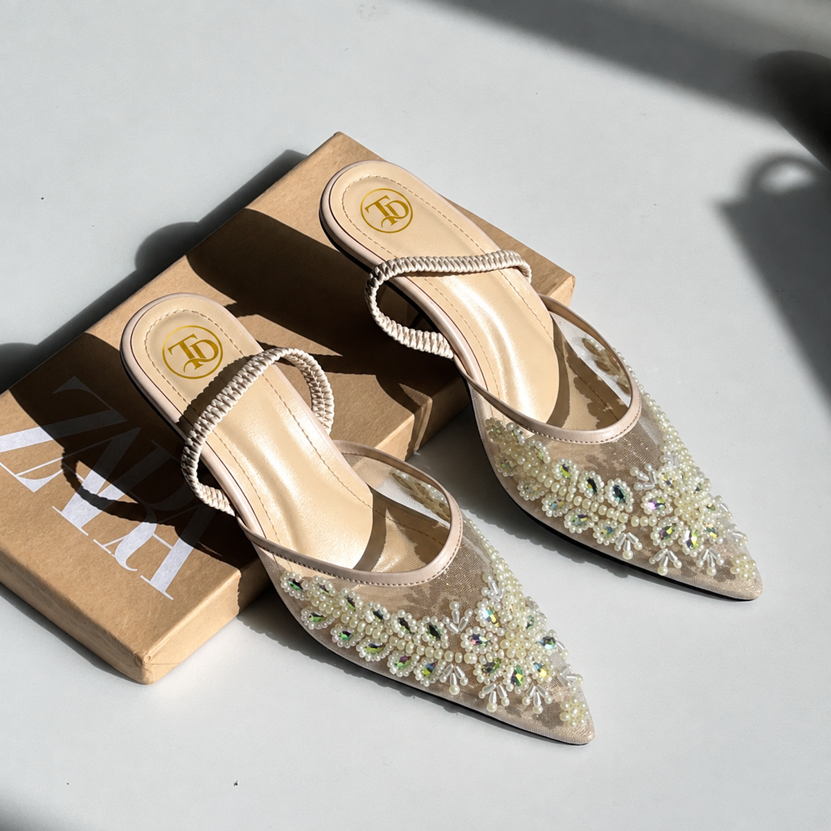 ZA Pearls Heel Sandal | 5% OFF
