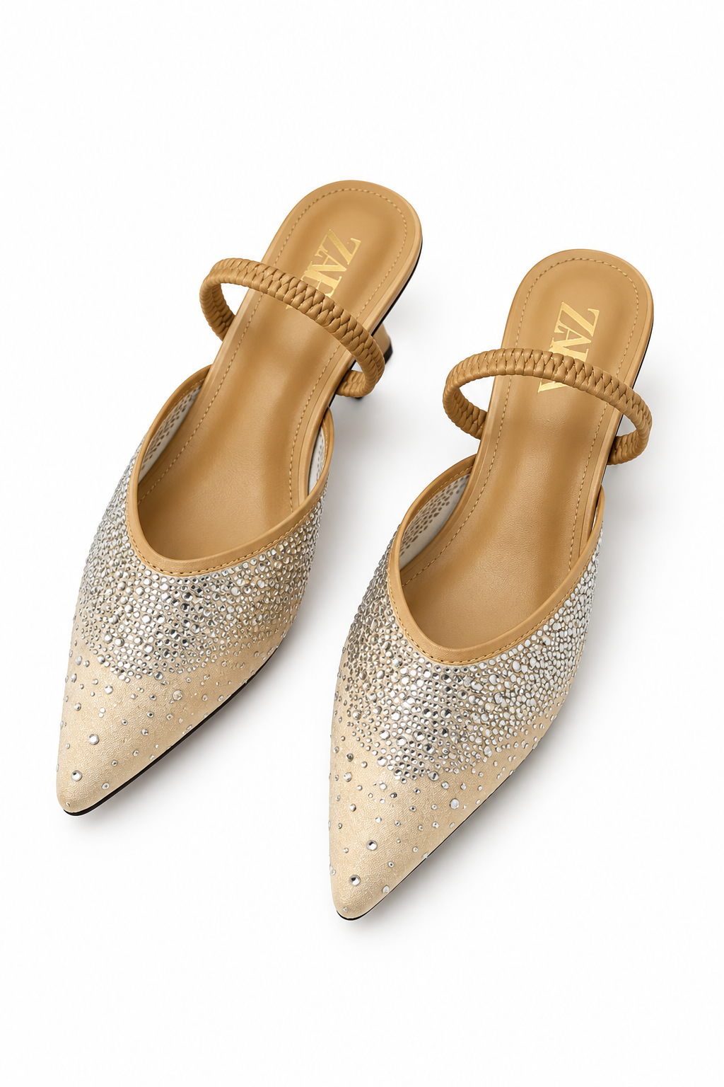 ZA Crystal Mule Heels