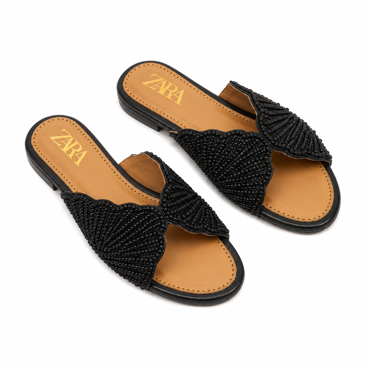 ZA Faux Pearl Flats  | 9% OFF
