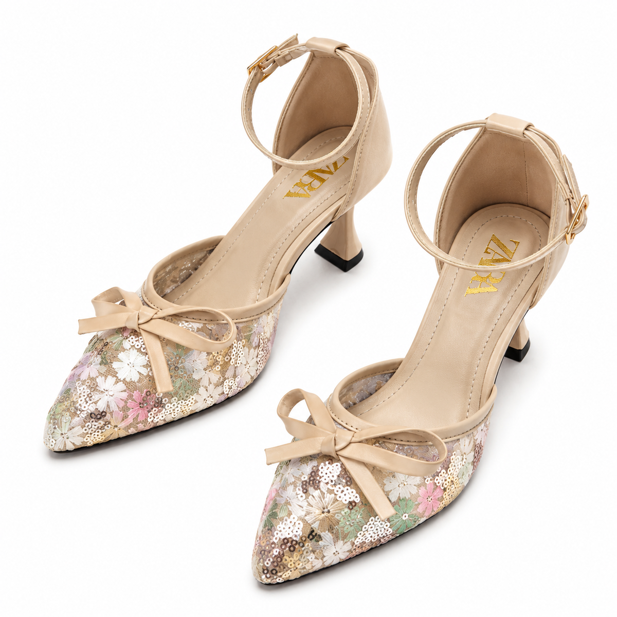 ZA Bow Sequin Heel  | 12% OFF