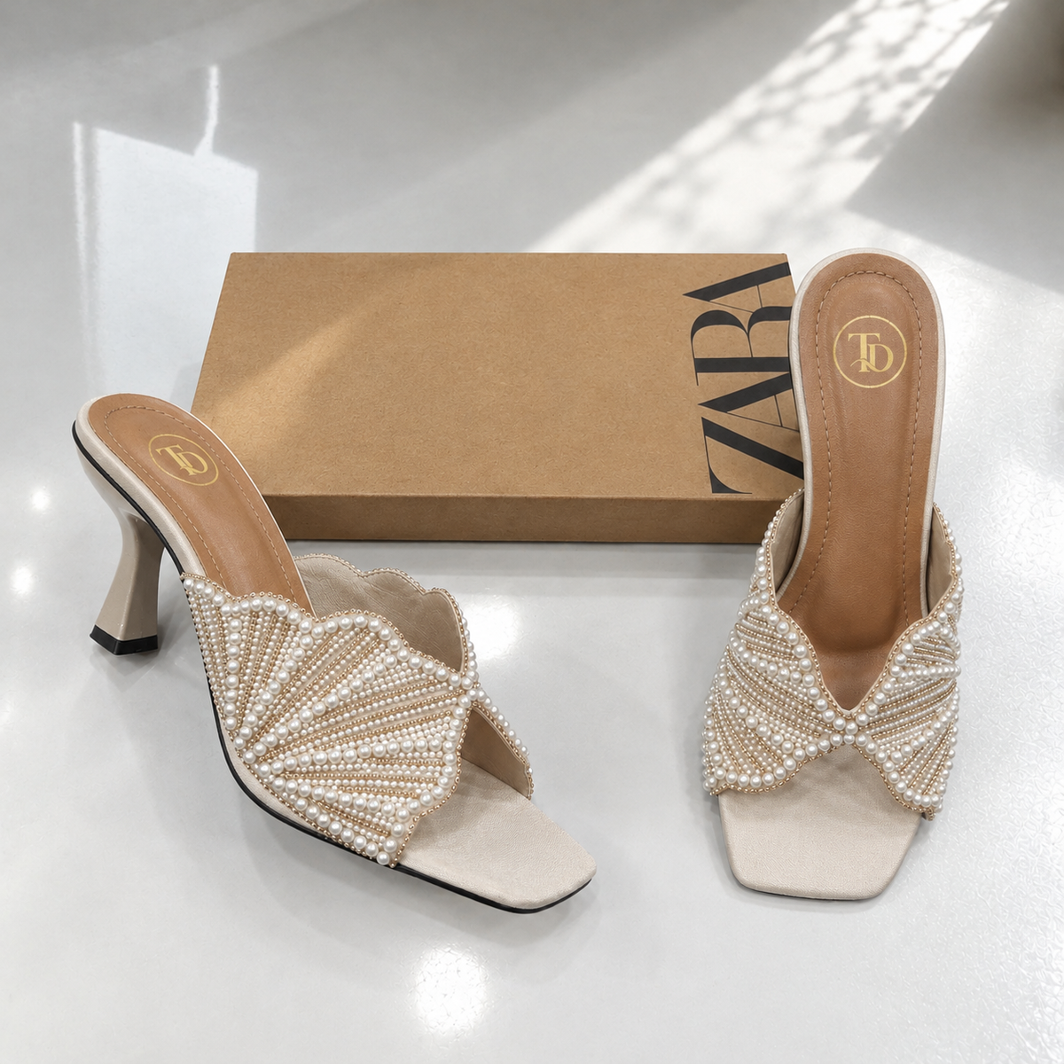 ZA Faux Pearl Heels | 11% OFF