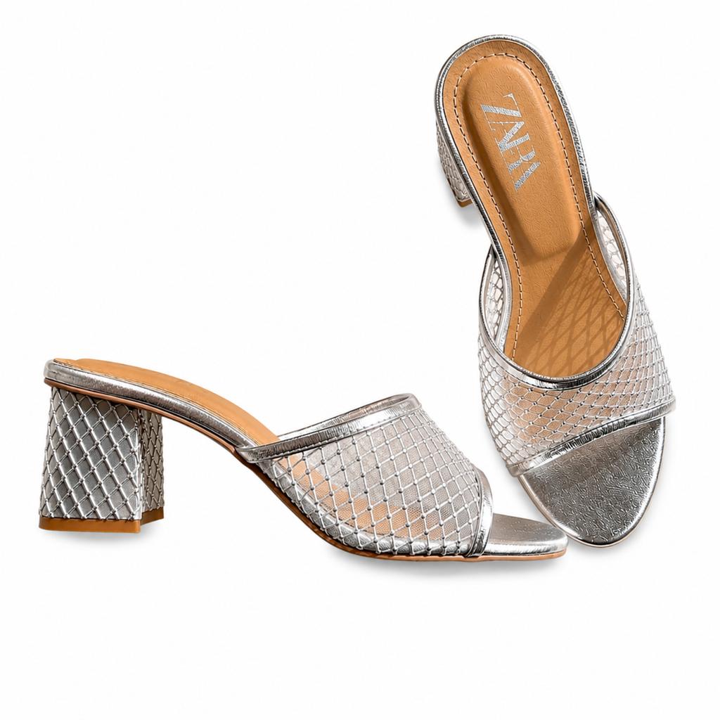 ZA Mesh Block Heel