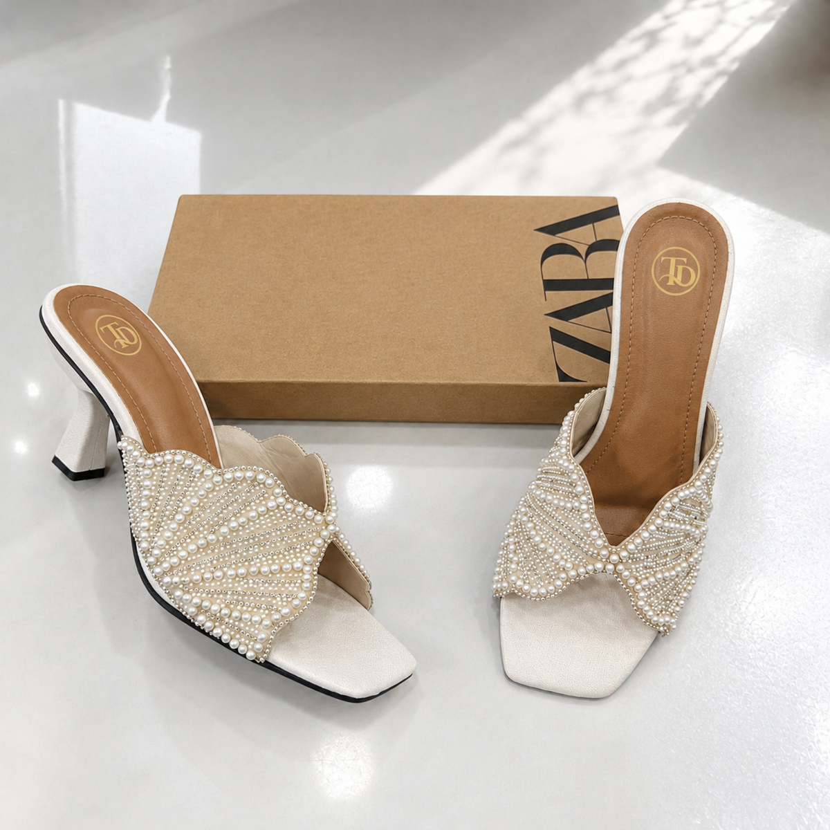 ZA Faux Pearl Heels | 11% OFF