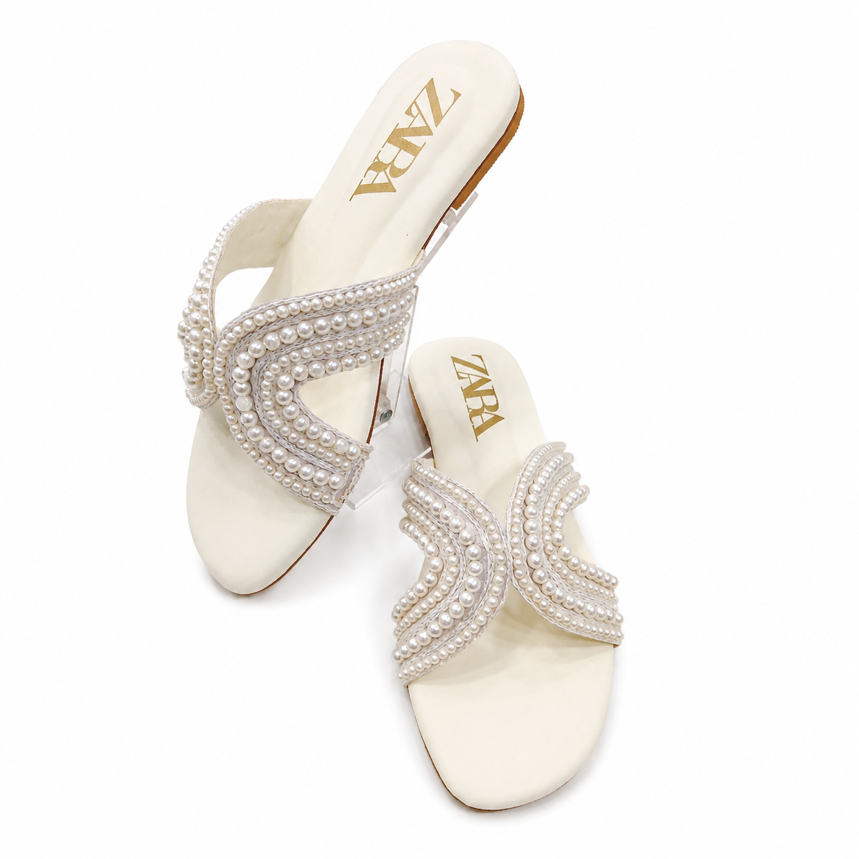 ZA Pearl Embellished Flat