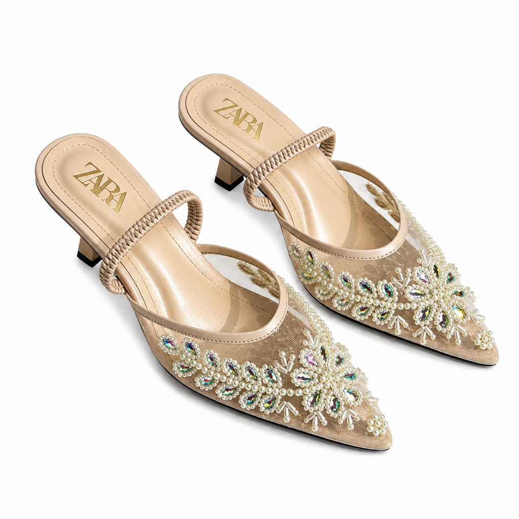 ZA Pearls Heel Sandal