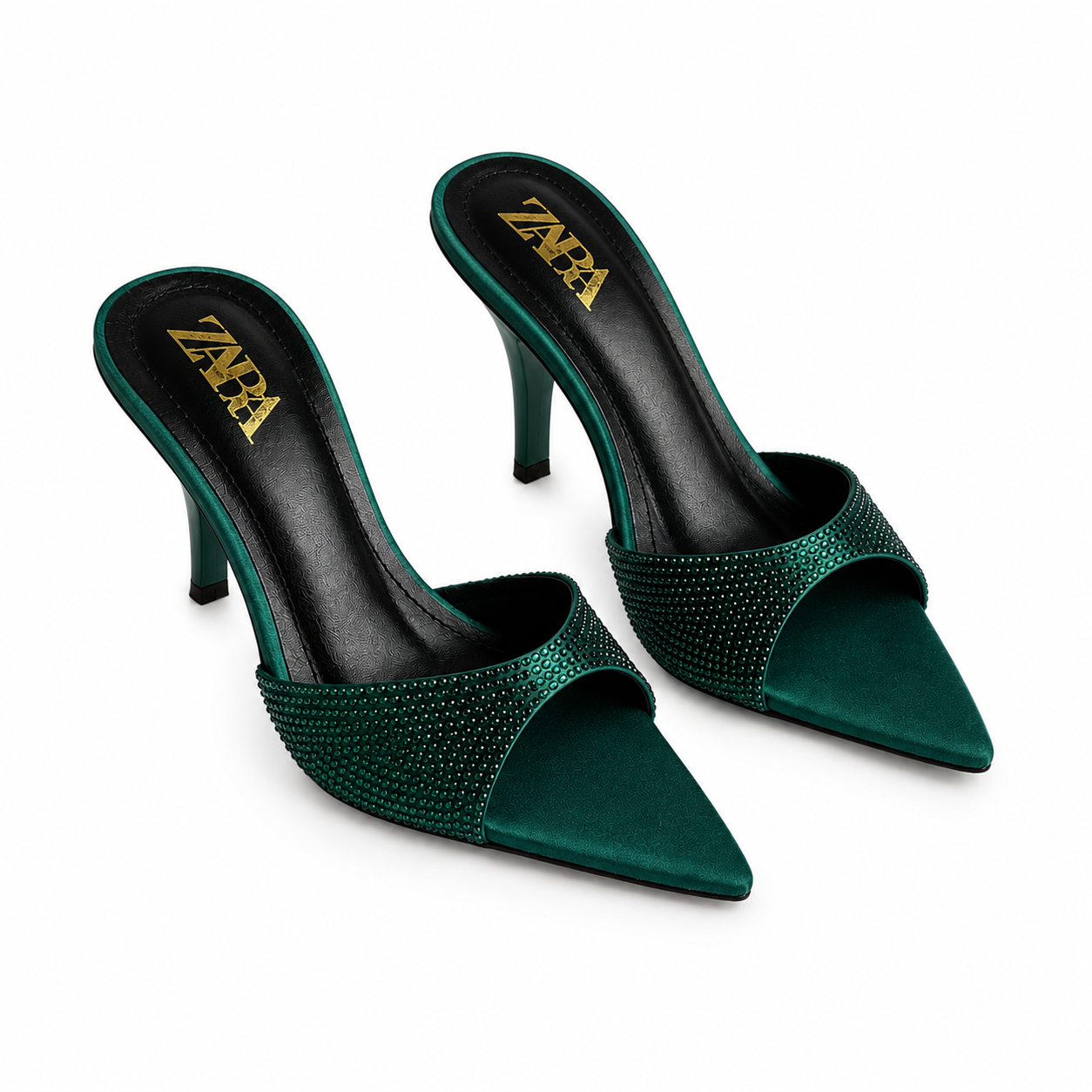 ZA Rhinestone Pointed Heels