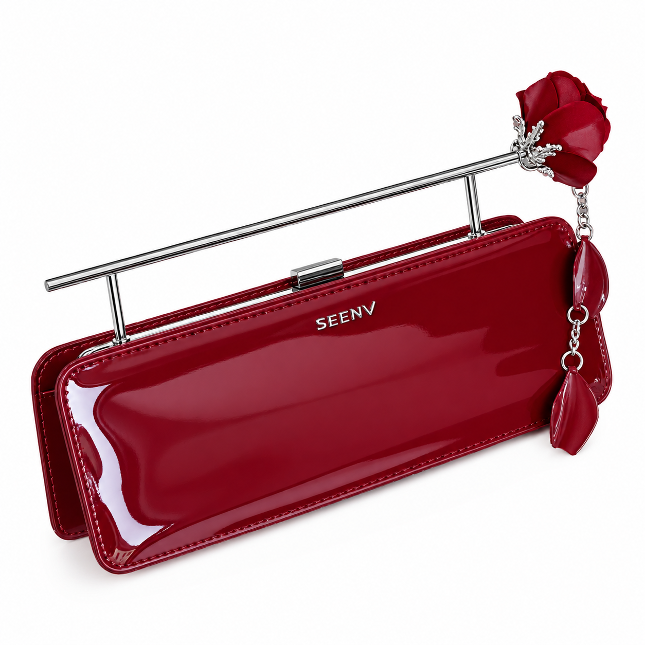 SN Rose Metal Handle Clutch | Imported | 25% OFF