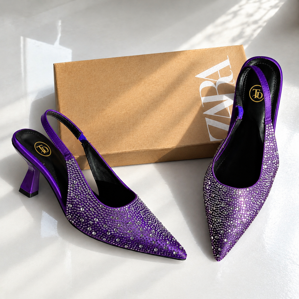 ZA Crystal Pointed Heels | 14% OFF