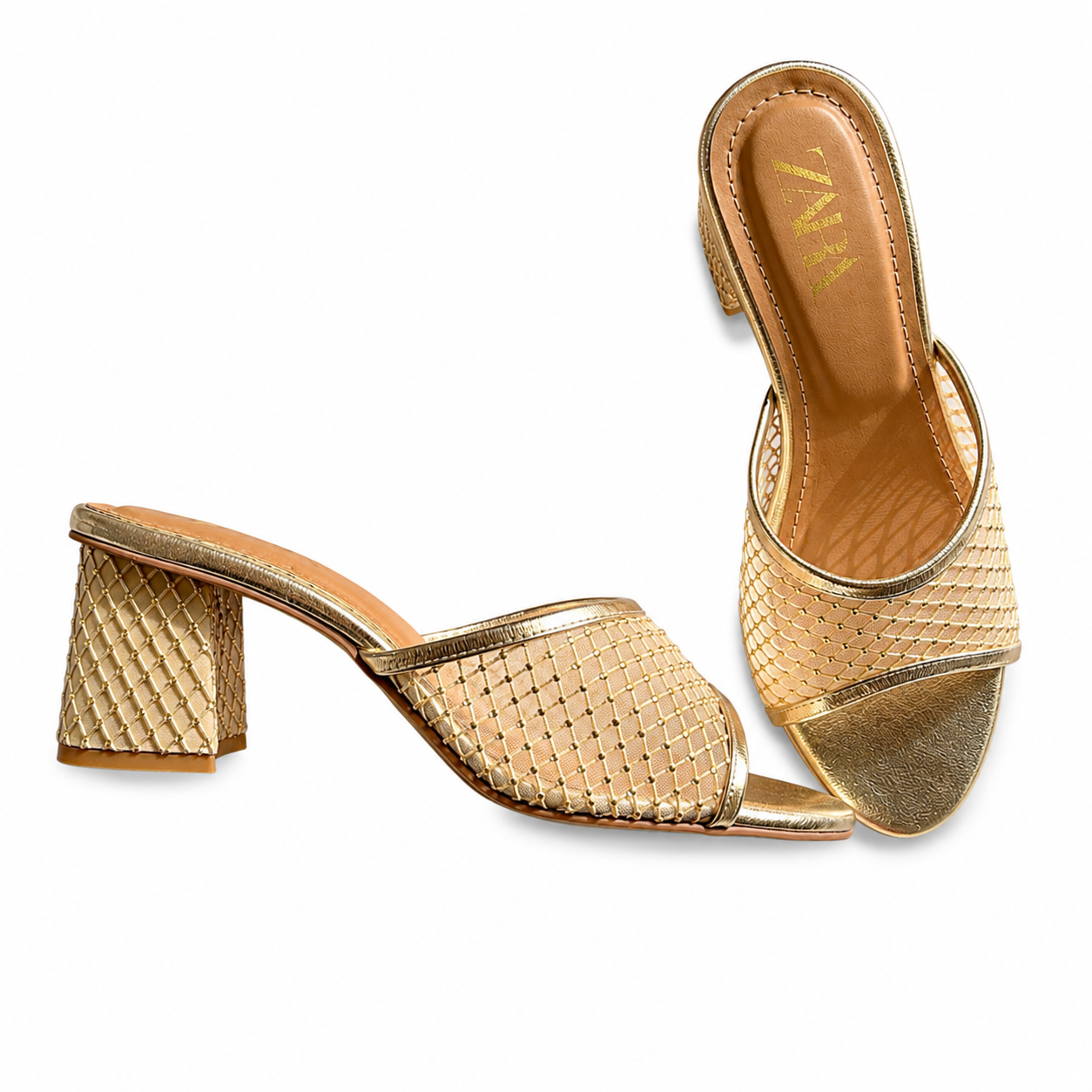 ZA Mesh Block Heel