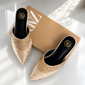 ZA Crystal Embellished Pointed Flat | 15% OFF