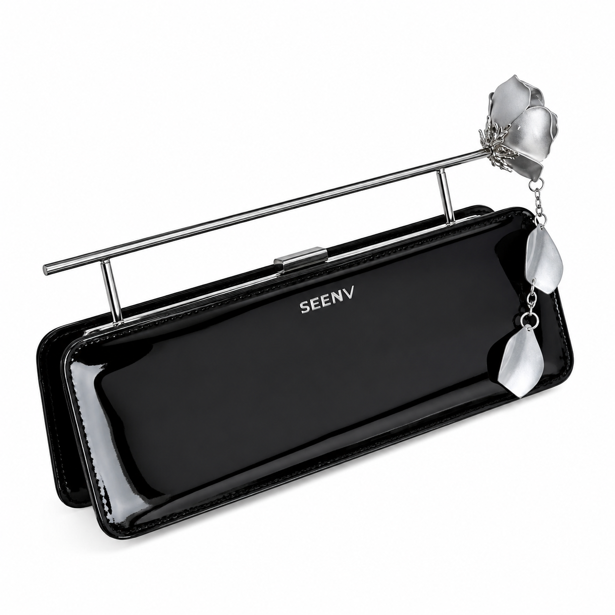 SN Rose Metal Handle Clutch | Imported | 25% OFF